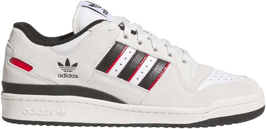 Adidas Men's Crywht/Cblack/Betsca Forum 84 Low ADV Crystal whiteCore Black/Better Scarlet 12 US