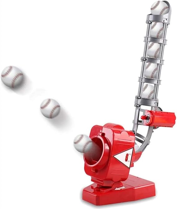 Baseball Pitching Machines, Electronic Softball Pitching Baseball Trainer Machine with Stable Base, Baseball Throwing Machine, Height Adjustable/Balls Every 7 Seconds, for Tennis Training