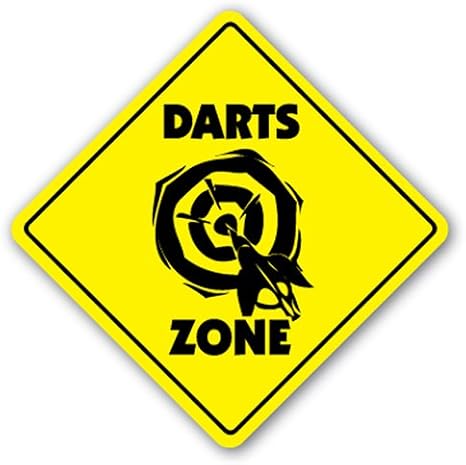 SignJoker] Dart Zone Sign Darts Board Dartboard Player Gift Wall Plaque Decoration