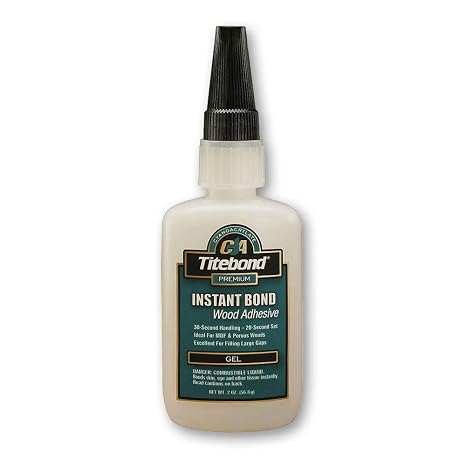 Rockler Titebond Instant Bond Wood Adhesive Gel, 2 oz Bottle