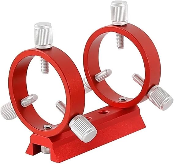 Telescope Accessories Finder Mount 42/50/60/68/80/90/102mm 3-Point Guide Ring 2 Rings 1 Plate 8 Screws(42mm)
