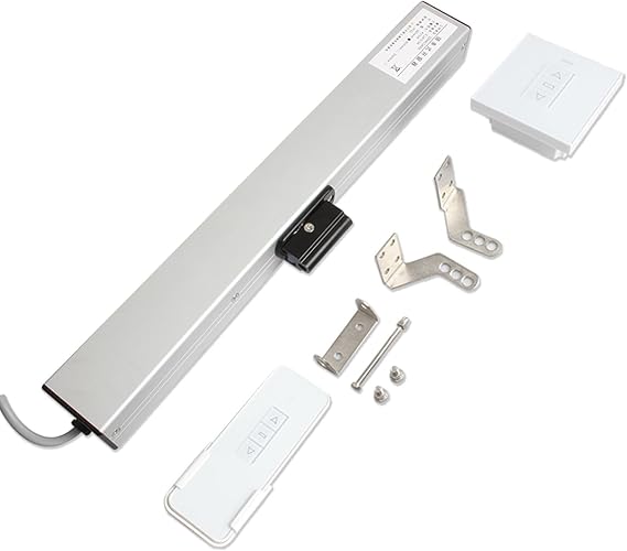 Electric Window Opener Actuator, 24V Stroke 300-1000mm, IP32 Waterproof, Maximum Load 400N, Motorized Chain Window Opener for Skylight, Roof Vent (Color : 24V Motor+Remote+Switch, Size : 500mm)