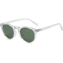 LJCZKA Retro Round Polarized Sunglasses Mens Womens, Vintage Polarised Sunglasses Classic Trendy Shades Unisex UV400 Protection