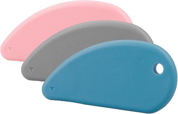 3-Piece Ceramic Safety Cutter Set - Compact, Rust-Resistant Box Openers in Grey, Pink, and Blue for Office & Home