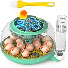 18 Egg Incubator with Automatic Egg Turning and Humidity Control,Chicken Egg Incubator, Large View Incubator for Chicken Duck Quail Eggs, External Water Refill, Egg Candler