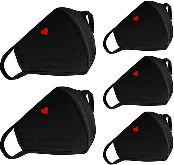 comfso Cute Cloth Face Masks 100% Cotton Fabric Face Coverings for Women