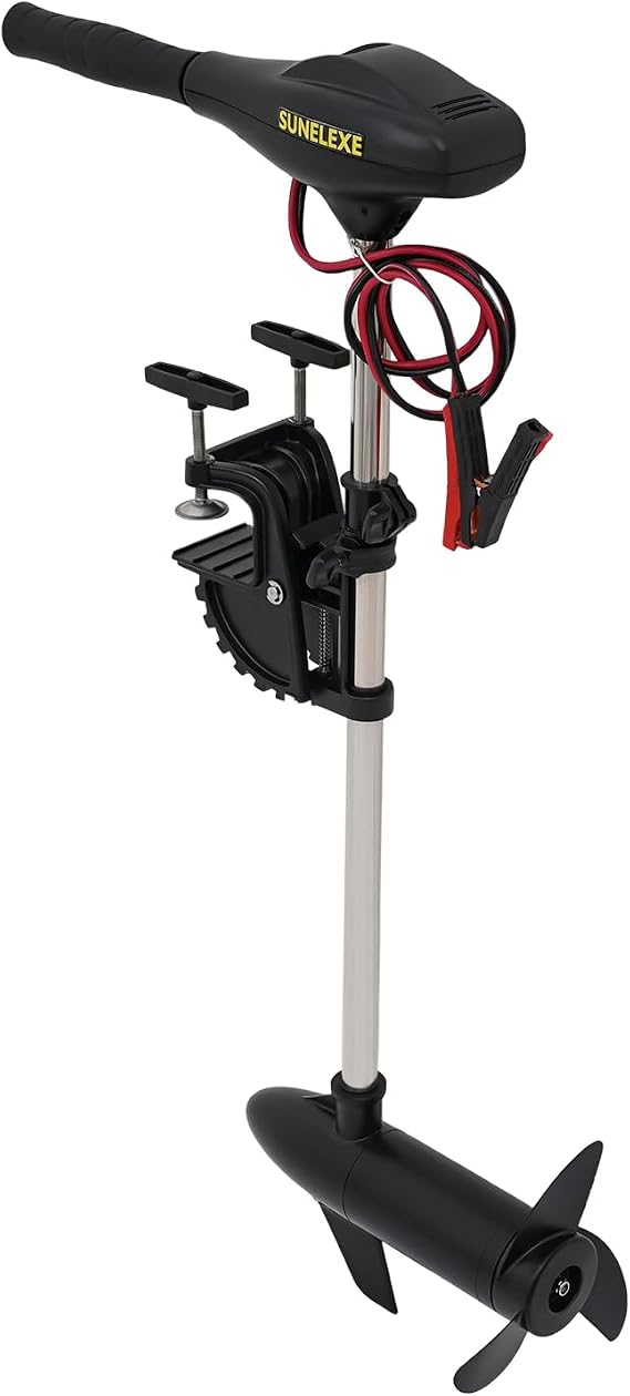 Electric Trolling Motor With 40 Lbs Thrust, Boat Fishing Motor w/Three-blade Propeller Main Shaft Length & Angle Be Adjusted To Suit Speed Lower Noise For Kayak, Inflatable Fishing Boats