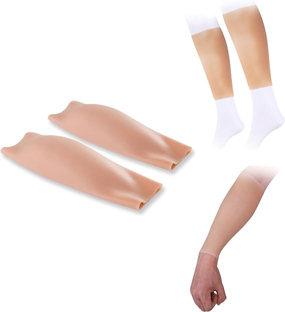 Silicone Fake Calf Pads Realistic Calf Leg Enhancer Arms Sleeve for Crooked Or Thin Legs Arms Scar Cover