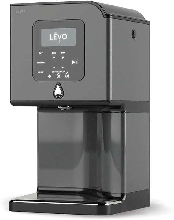 LEVO Lux - Premium Herbal Oil Infusion Machine - Botanical Extractor - Herb Dryer, Decarboxylator, Oil Infuser - Gourmet Edible Infusion Maker - For Infused Gummies, Brownies & More - Black