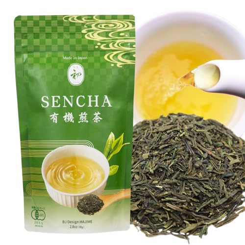 Sencha Green Tea Organic Japanese Green Tea Loose Leaf, 80g Organic Loose Leaf by HAJIME