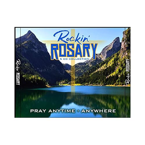 Rockin' Rosary 5 CD Collection- Spoken Rosary with Prayer & Music- Pray All 4 Mysteries, Plus Bonus CD- Worship Jesus Christ & God- Holy Spirit
