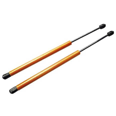 Lift Supports for Toyota Highlander Kluger (XU50) 2014-2019 Front Bonnet Hood Modify Carbon Fiber Gas Charged Shock Dampers Spring Struts Bar (2 PCS) (Orange Carbon Fiber)