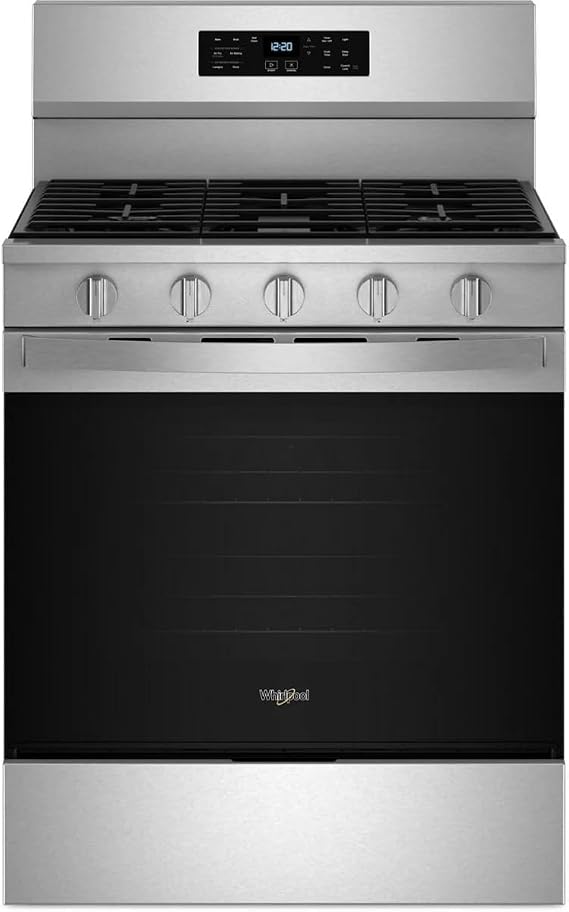 Whirlpool WFGS5030RS 30-Inch 5.0 cu. ft. Freestanding Gas Range with Storage Drawer Stainless Steel