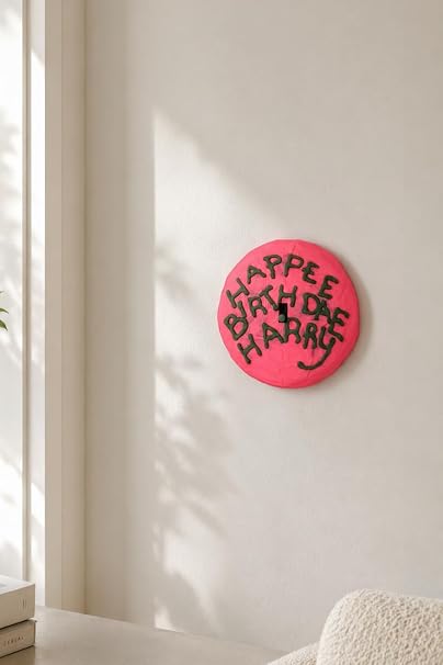 Harry Potter Happee Birthdae Harry Priz Anahtar Kapağı Süsü | Duvar Dekorasyonu, Harry Potter Temalı, Pembe & Yeşil Tasarım, Yuvarlak Form, Priz Uyumlu