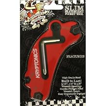 Kryptonics Skateboard Pocket Tool - Slim Design, Durable Multi-Tool with Wrench Openings, Phillips/Allen Head, Wire Wheel Insert for Easy Maintenance