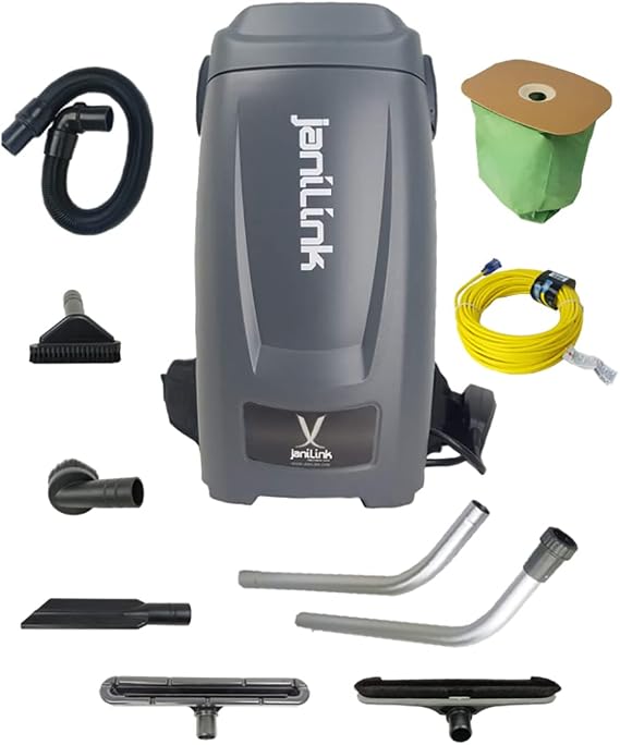 Jet Force 6QT Backpack Vacuum Ultra Quiet & Powerful Commercial Grade