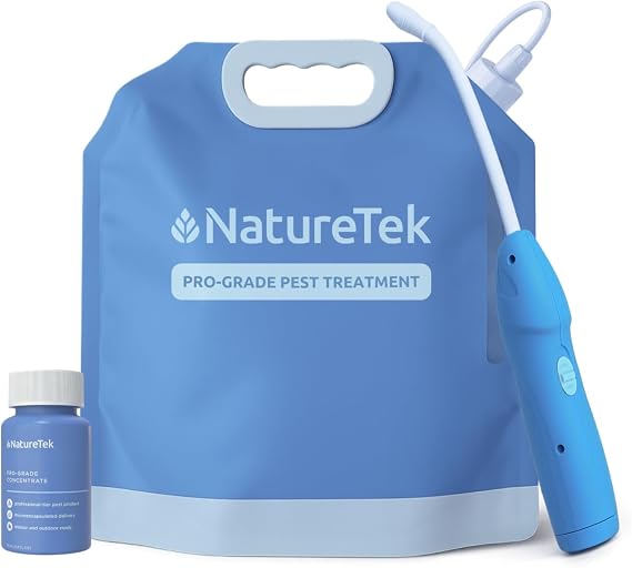 NatureTek Pest Control Kit - Pro Grade Plant Based Pest Control Spray, Long Lasting Effect, DIY Pesticide Sprayer, Bugs and Cockroach Repellent,