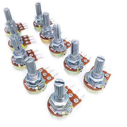 10pcs 10K ohm Linear Taper Rotary Potentiometer Panel Pot B10K 20mm