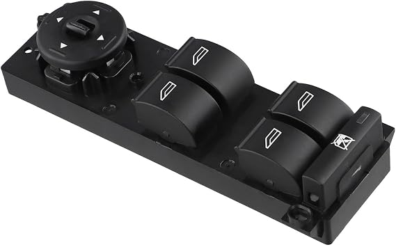 Power Master Window Switch Console 3M5T-14A132-AG Compatible with Focus MK2 2005-2008 and C-MAX 2007-2014 Plastic Metal Construction Easy Installation Black