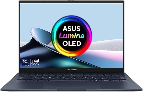 ASUS Zenbook 14 OLED UX3405CA 14.0" WUXGA OLED Touchscreen Laptop (Intel Core Ultra 9 285H, 32GB RAM, 1TB PCIe G4 SSD, Backlit Keyboard, Windows 11 Home, Wi-Fi 7)