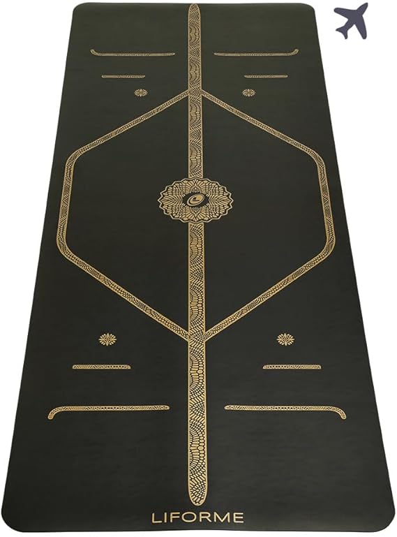 Liforme Travel Yoga Mat - Patented Alignment Design, Advanced Non-Slip Grip