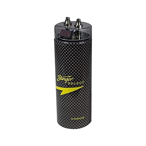 Stinger Select SSCAP5M Brushed Aluminum 5 Farad Digital Capacitor