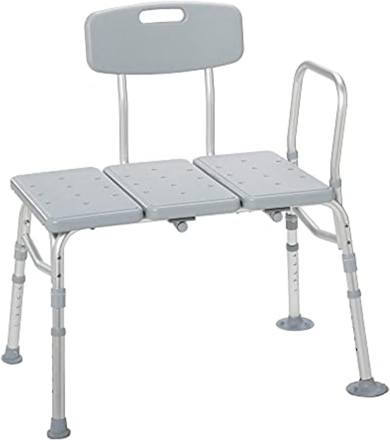 Drive Medical Tub Transfer Bench for Bathtub, Height Adjustable