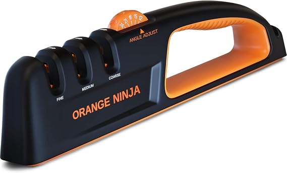 5 Precision Adjust Knife Sharpener- 3-Stage Premium Kitchen Knife Sharpener | Manual Knife Sharpening with Adjustable Angles by Sharp Pebble Repair, Restore & Polish Any Dull Blade in Minutes