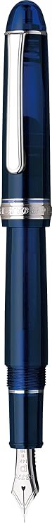 Platinum Fountain Pen #3776 Century Rhodium Chartres Blue Medium Nib PNB-18000CR #51-3