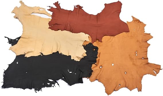 Miscellaneous Assorted Deerskin Leather Hide - 3 oz - B Grade (11-15 Square feet)