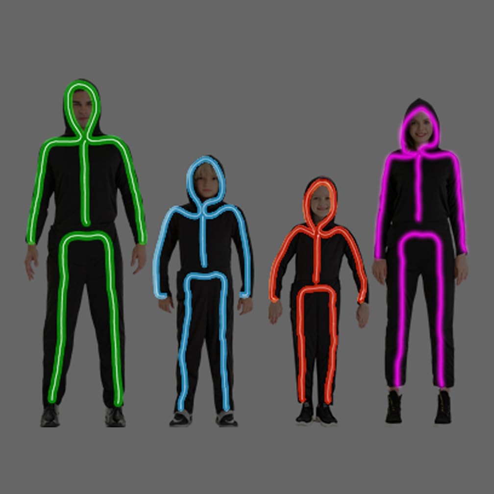 HSCTEK Light-up Stick Figure Costume