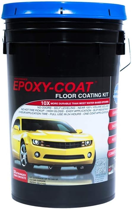 Epoxy Floor Coating Primer w/Application Tools - up to 500 sq. ft. Coverage