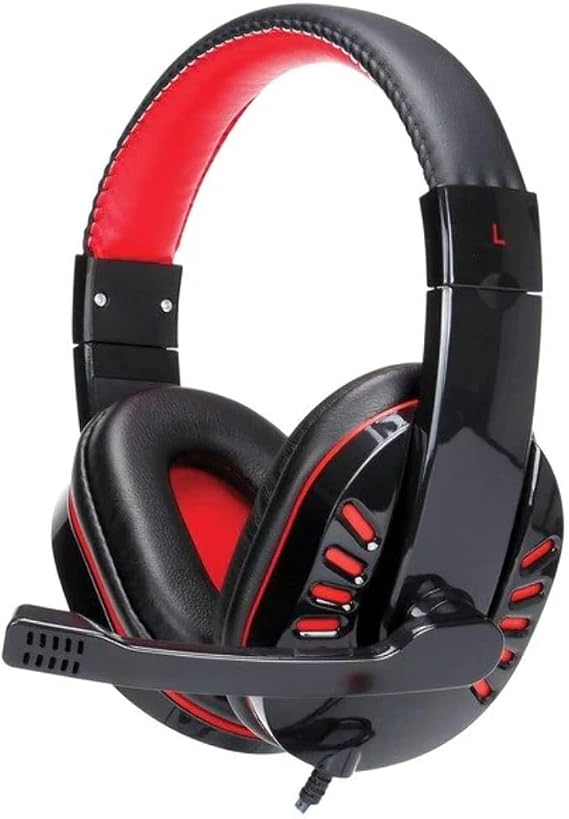 IQ Sound IQ-450G Gaming Headphones with Hi-Fi Speakers, Adjustable Soft Head Pad, Foam Ear Cups, Adjustable Headband, Rotatable Microphone, In-Line Volume Control, 3.5mm Aux, and 2.5m Cable