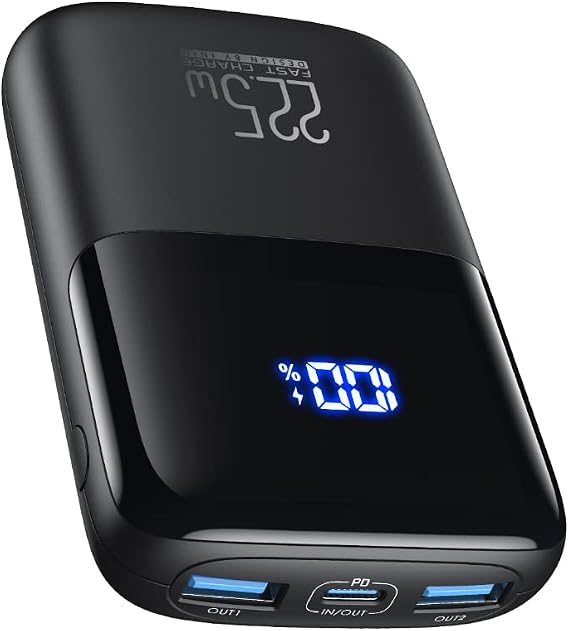 INIU Portable Charger, 22.5W 10000mAh Small USB C Power Bank Fast Charging PD3.0 QC4.0, 3-Output Battery Pack Charger Portable with Phone Holder for iPhone 13 12 11 X 8 Pro Samsung Google AirPods iPad