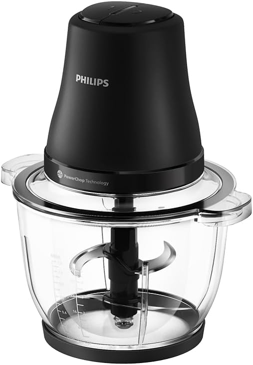 Philips Doğrayıcı 3000 Serisi, 500 W Güçlü Motor, 2 L Cam Hazne, PowerChop Teknolojisi, 2 Hız Ayarı, HR1502/00