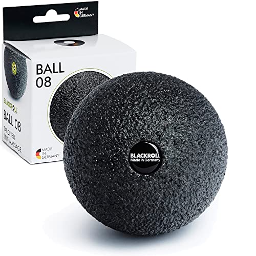 Blackroll - Trigger Point Ball 08, for Exercise and Muscle Recovery, Deep Tissue Massager for Myofascial Release in The Shoulders, Neck, and Back, 8cm 3.1, Black