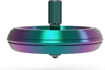 UFO Tops Lake Superior - Metal Spinning Fidget Toy Top - Inspired by The 1953 Lake Superior UFO Incident - Psychedelic Stainless Steel