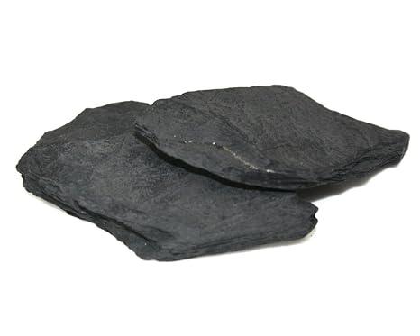 Black-Gray Slate Metamorphic Rock 1-2 inches - 2 Pieces