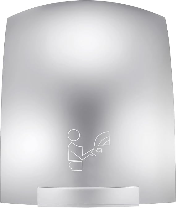 Rossesay 1 Pcs Electric Hand Dryer Compact Commercial Wiper Automatic Hand Air Dryer for Dry Machine Wall Business Home Household Restroom Office Mall, 110v,1200W (Silver)