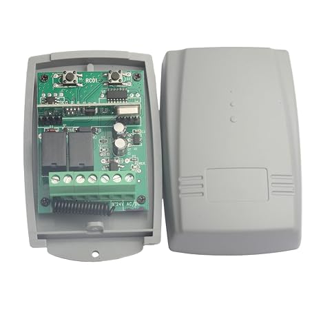 Universal 2 Channel Gate Garage Door Remote Control Receiver 433MHZ Fixed Code and Rolling Code Receiver Remote Control Switch