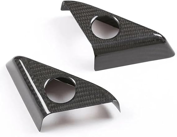 Dry Carbon Fiber Door Mirror Inner Speaker Panel Triangle Cover Trim Compatible with Nissan GTR R35 2008-2016