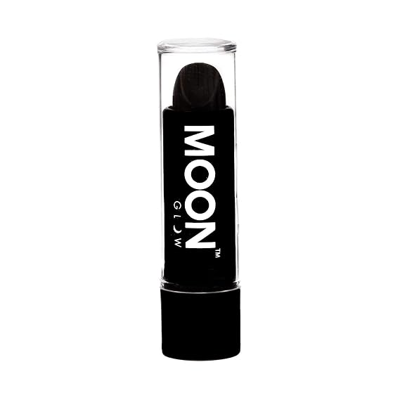 Moon Glow - Blacklight Neon UV Lipstick 0.16oz - Black Glows brightly under Blacklights/UV Lighting!