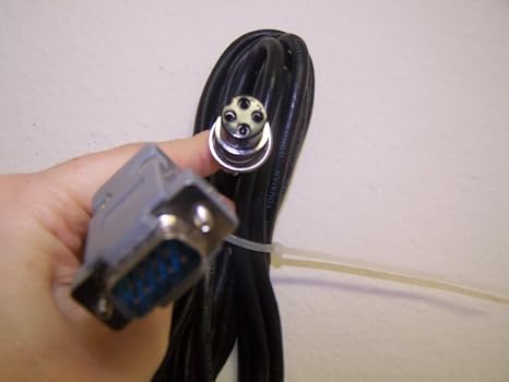 Replacement MNM-102E Cable for Floor Scales 9-PIN RS232 to 1/2" 4 PIN Round Connector