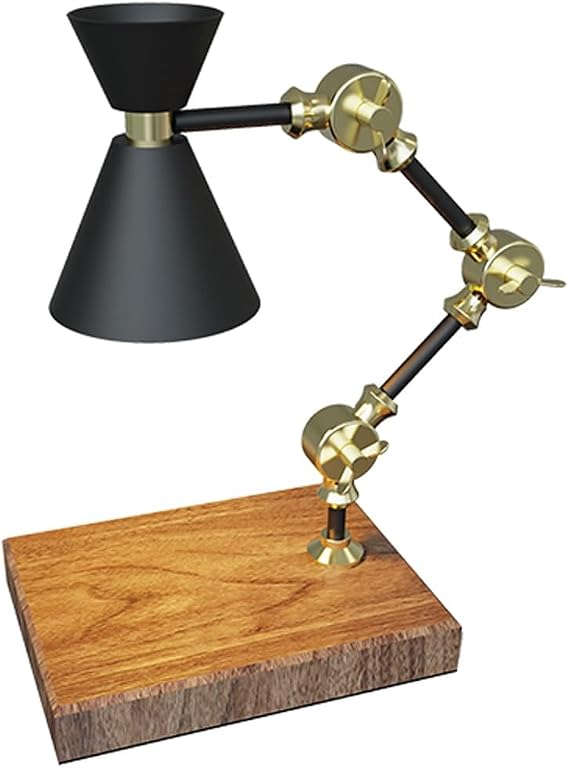 Retro Candle Warmer Lamp - Adjustable Height Candle Lamp Warmer with Timer, Metal Candle Lamp for Jar Candles, No Flame Scented Candle Warmer(A)