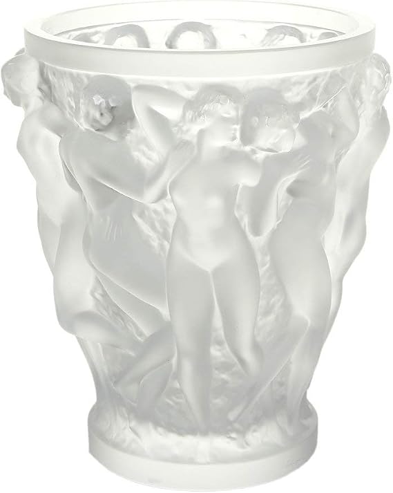 Lalique Crystal Clear Bacchantes Vase Small