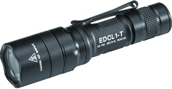 SureFire Handheld LED Flashlight - EDCL1-T 500 Lumens 7,600 Candela - Black