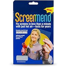 ScreenMend Window Screen Repair Kit, 5" x 7" Patch, Silver-Gray