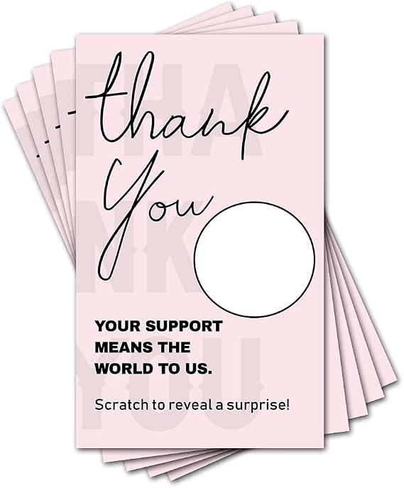 50 Blank Gift Certificate Scratch Off Cards Vouchers for Small Business Restaurant, Spa Beauty Makeup Hair Salon, Christmas Birthday Holiday, Wedding Bridal Baby Shower Favors Games (L335)