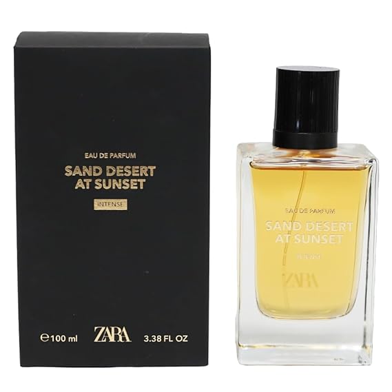 Zara Sand Desert at Sunset Intense EDP Warm and Enriched Amber Fragrance with Vanilla Cinnamon and Chocolate Notes 100 ML (3.38 FL. OZ)