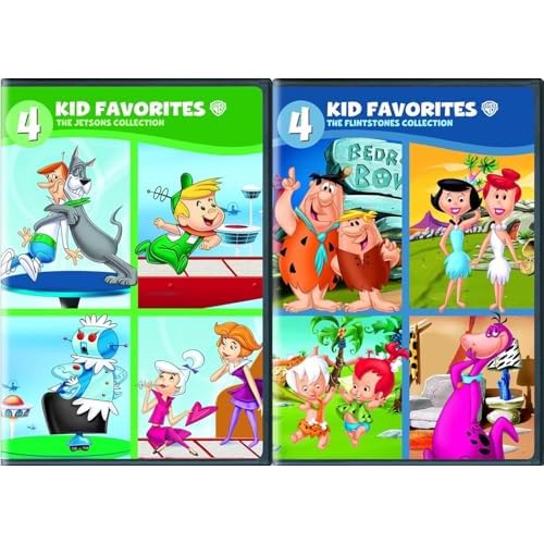 8 Kid Favorites: The Jetsons & The Flintstones [DVD, 4-Disc] Over 8-Hrs of Fun!